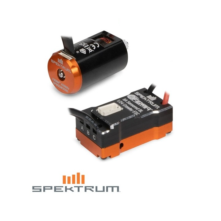 Spektrum Firma 8A Sensored Brushless Combo ESC Motor 1/24 Rock Crawler