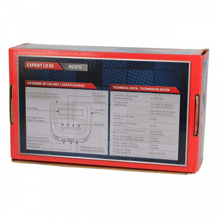 Robitronic Expert LD60 cargador NiMH/NiCd 6A 60W