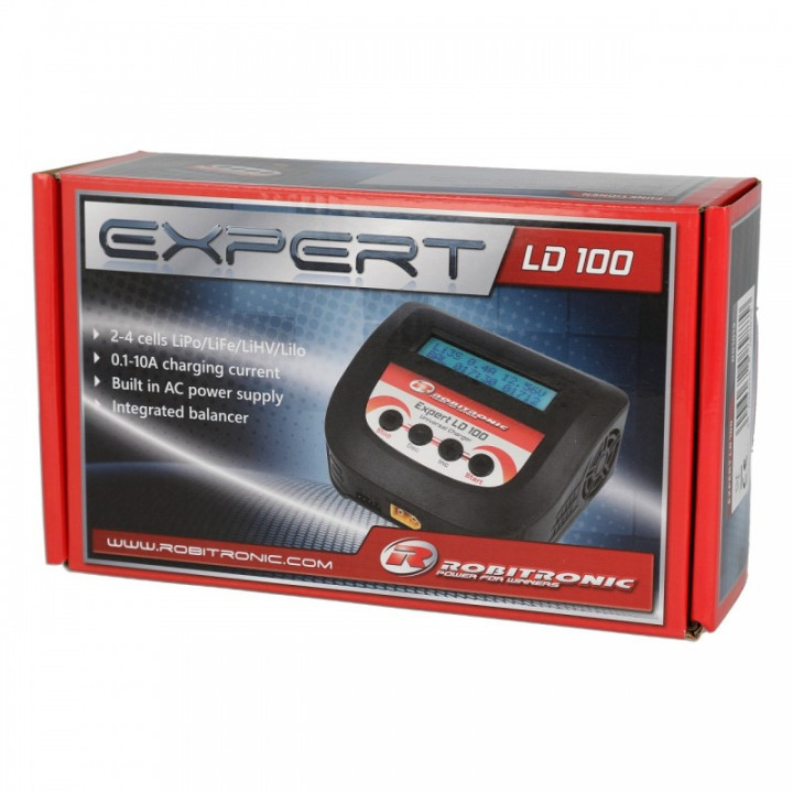 Robitronic Expert LD100 cargador 10A 100W NiMH/NiCd