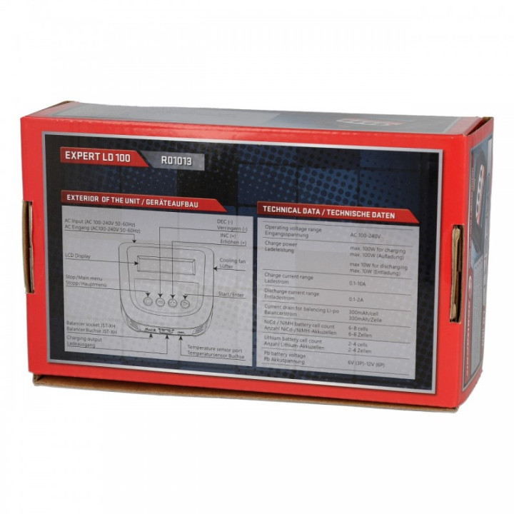 Robitronic Expert LD100 cargador 10A 100W NiMH/NiCd