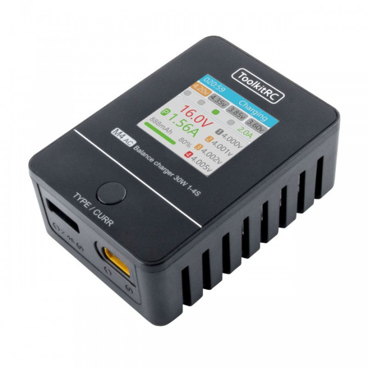 Toolkit M4AC cargador LiPo 1-4S 2.5A AC XT60