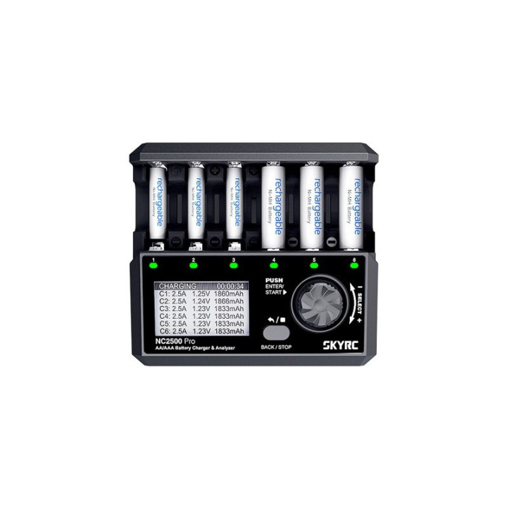 SKYRC NC2500 cargador NiMH AA/AAA 0.1-2.5A AC