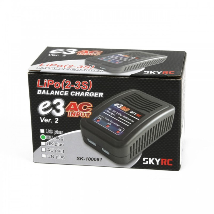 SKYRC E3 Duo AC cargador LiPo/LiFe/LiHV 2-3S 2.2A