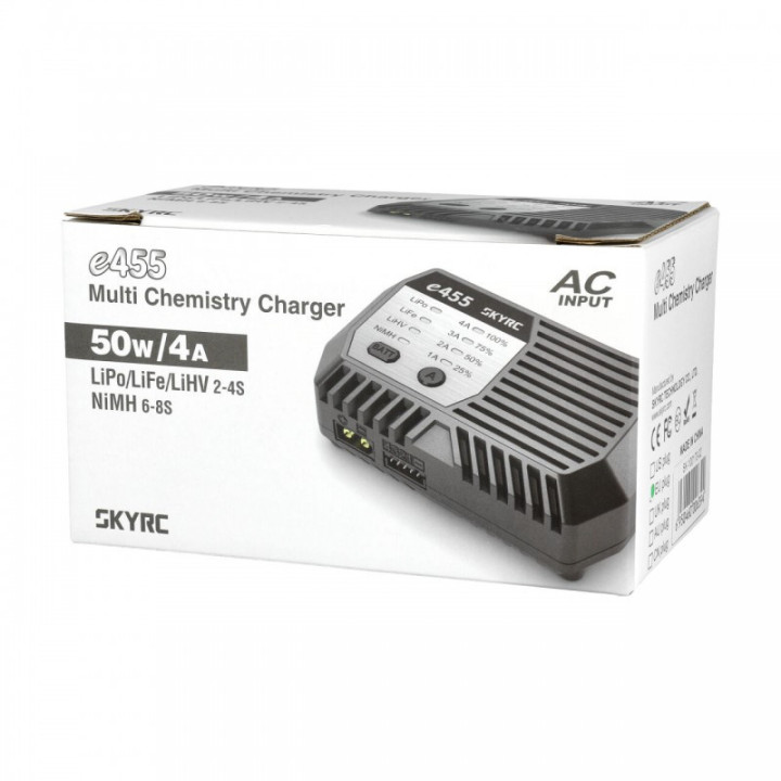 SKYRC E455 AC cargador NiMH/LiPo 50W 1-4A
