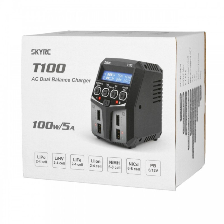 SKYRC T100 AC Duo cargador RC dual