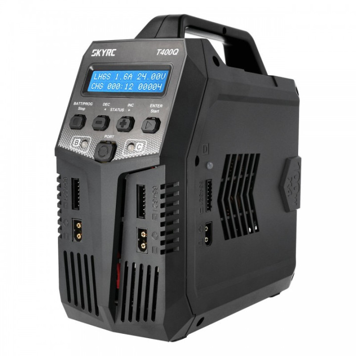 SkyRC T400Q AC/DC cargador Quad LiPo 1-6S 12A 4x100W