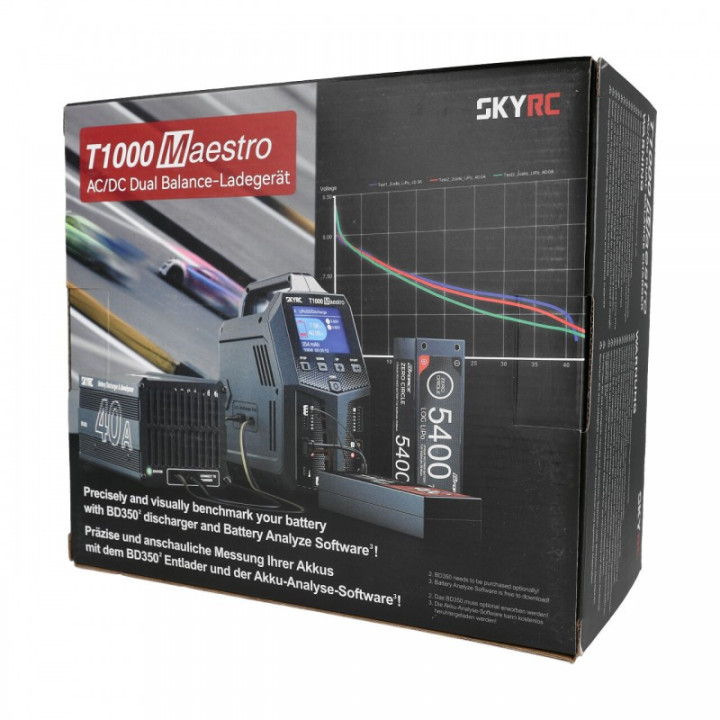 SkyRC T1000 cargador LiPo 1-6S 20A 450W AC