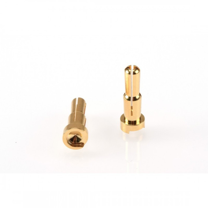 4/5mm Dual Bullet Gold Plugs Macho RC 2 Pcs