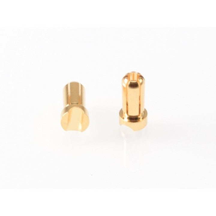 RUDDOG 5mm Gold Plug Male 14mm RC 2 Pcs