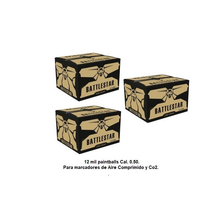 Paintballs Battlestar Cal.50 4000 und Pack Triple Precisión