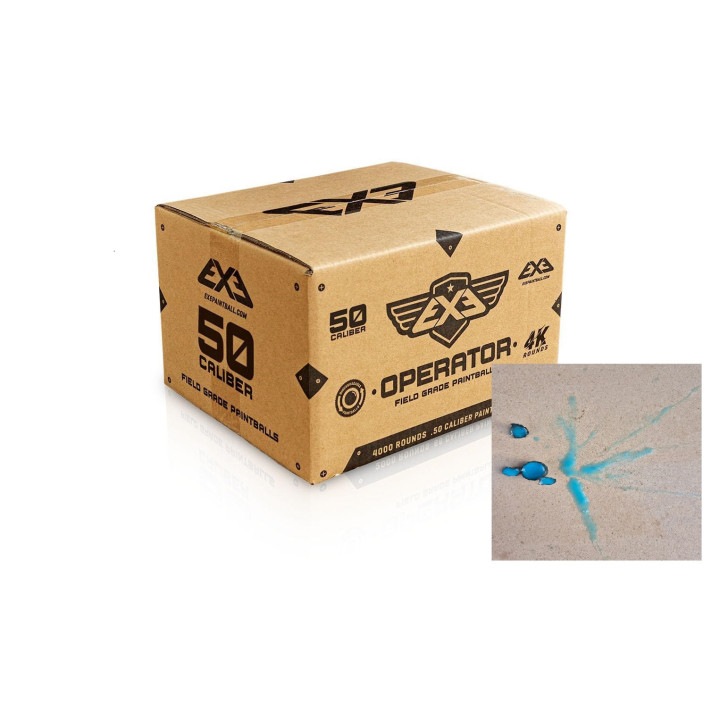 Caja Paintball Cal.50 Operator 4000 bolas Azul/Azul