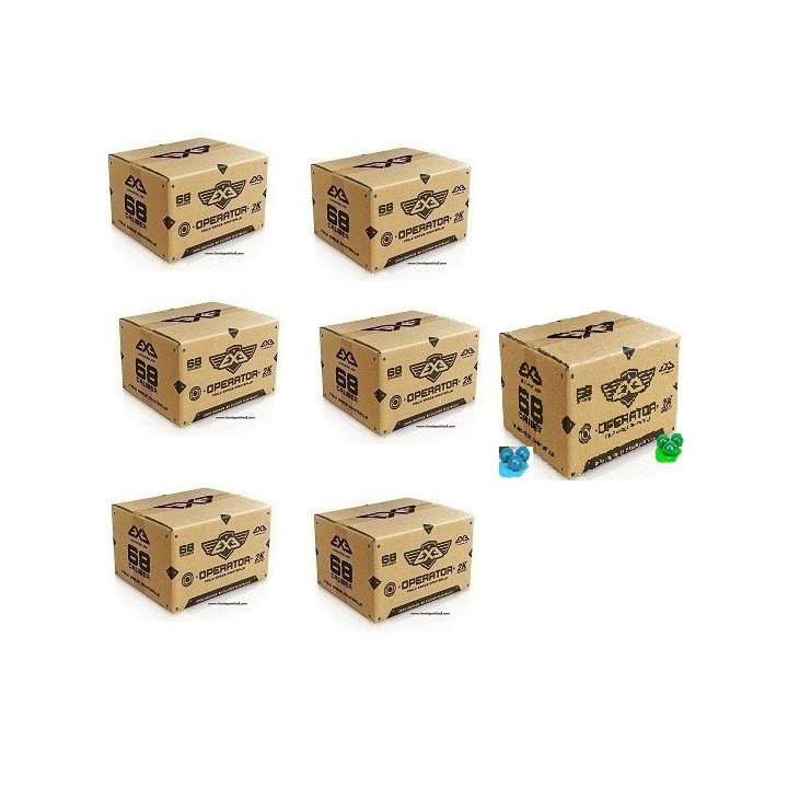 Pack 7 Cajas Bolas Paintball Cal.68 Exe Operator 2000 unds