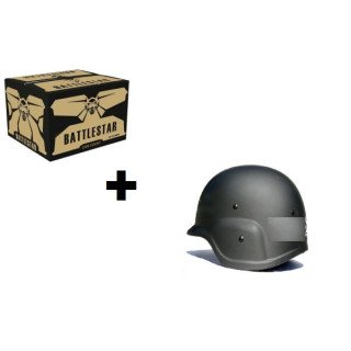Caja Paintballs Battlestar Cal.68 2000 + Casco Táctico Negro