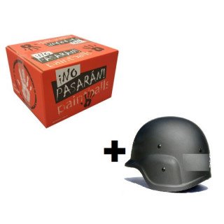 Caja 2000 Paintballs NoPasaran Cal.68 + Casco Táctico
