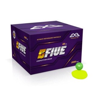 Paintballs GFive Cal.68 Metallic Green/Yellow Fill Low Pressure