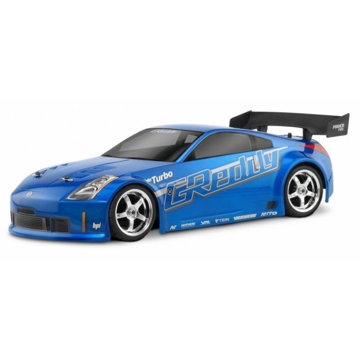 HPI Nissan 350Z Greedy Twin Turbo Body 190mm – Carrocería RC detallada y deportiva