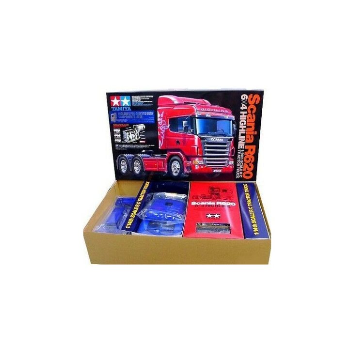 Tamiya Scania R620 6x4 Highline Pre-Painted RC 1/14 | Cabina pintada de fábrica