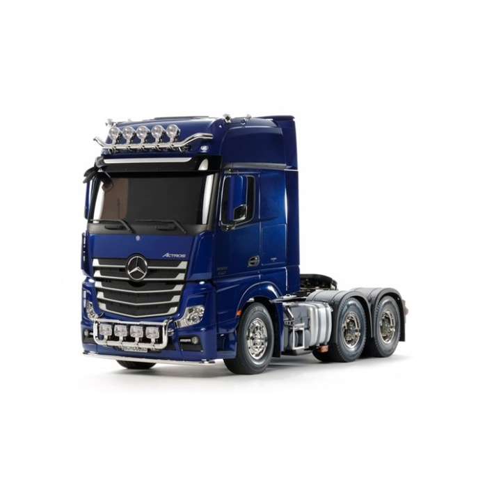 Tamiya Mercedes-Benz Actros 3363 6x4 Gigaspace Pearl Blue RC 1/14 | Cabina pintada premium