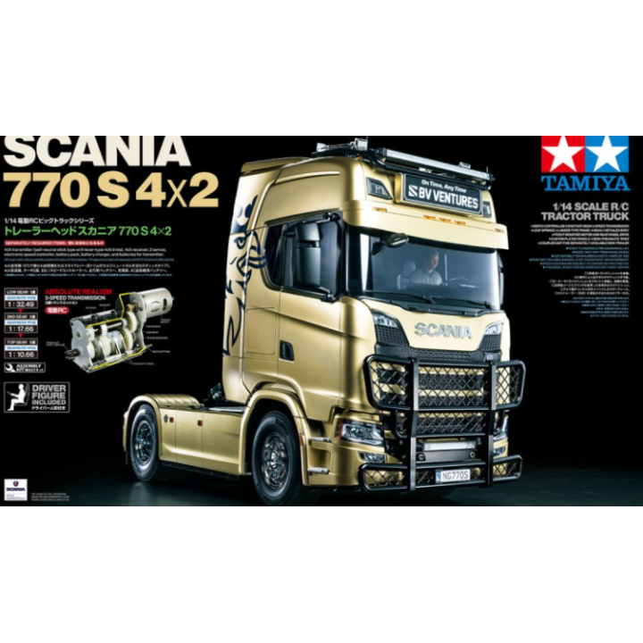 Tamiya Scania 770 S 4x2 RC 1/14 | Camión Scania Serie S de última generación