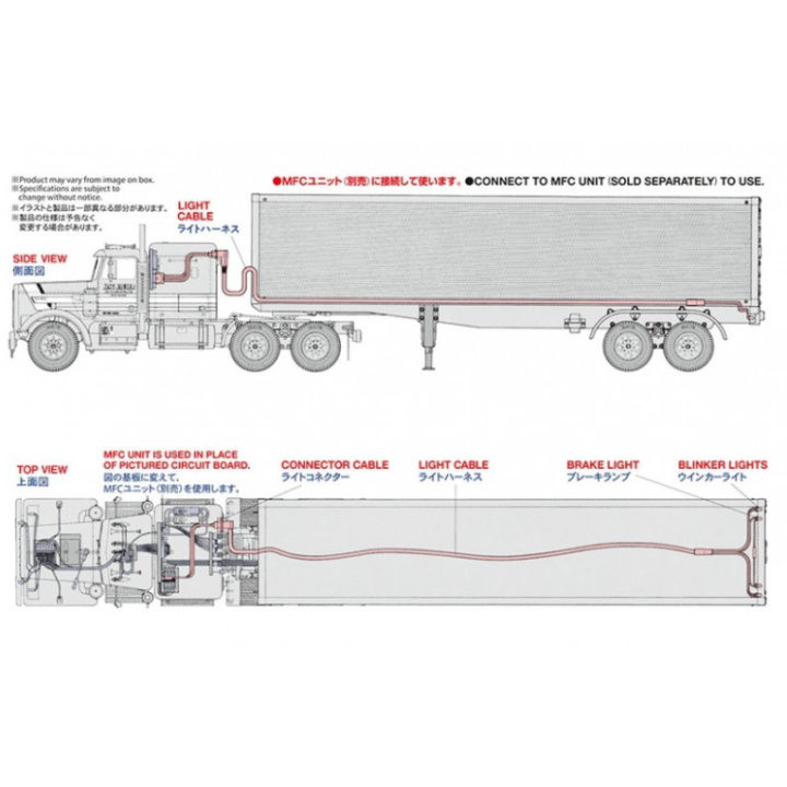 Tamiya Semi-Trailer Light Set | Kit de Luces para Remolques RC 1/14