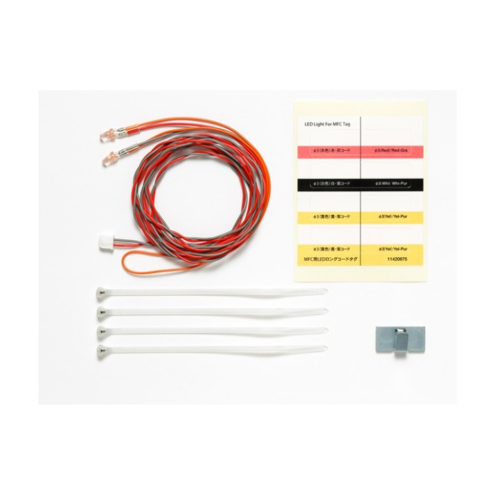 Tamiya LED Light Red 3mm 1100mm Cable para MFC Camiones RC 1/14