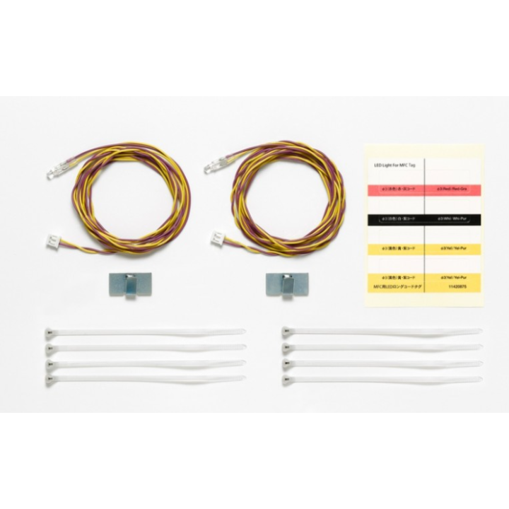 Tamiya LED Amarillo 3mm 1100mm Cable para MFC | Intermitentes Camiones RC 1/14