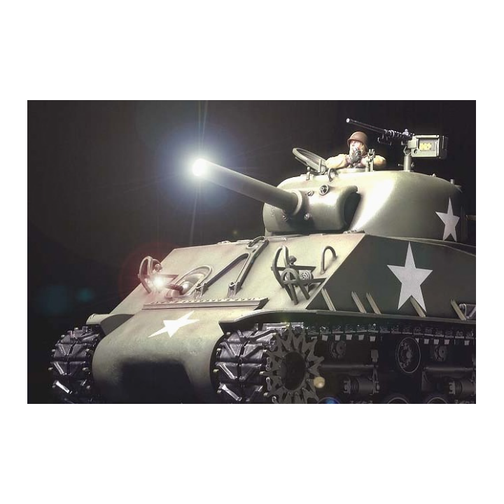 Tamiya M4 Sherman 105mm Howitzer 1/16 RC Full Option – Tanque aliado WWII