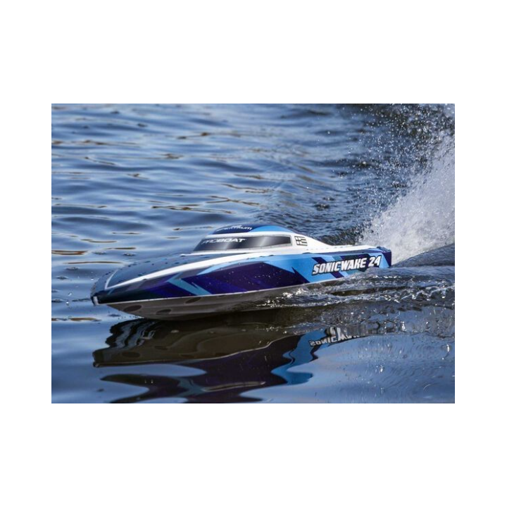 ProBoat Sonicwake 24" Blue Brushless RTR – Lancha RC autovolteo con batería
