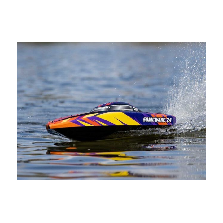 ProBoat Sonicwake 24" Red Brushless RTR – Lancha RC autovolteo con batería