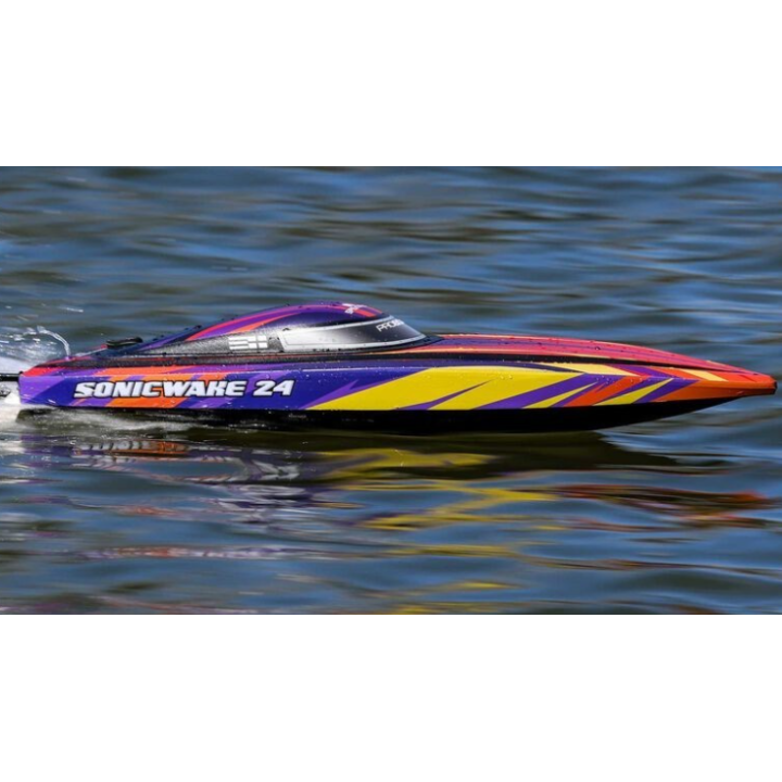 ProBoat Sonicwake 24" Red Brushless RTR – Lancha RC autovolteo con batería