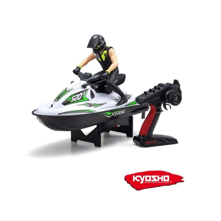 Kyosho Wave Chopper 2.0 Verde – Moto acuática RC eléctrica Readyset 2.4GHz