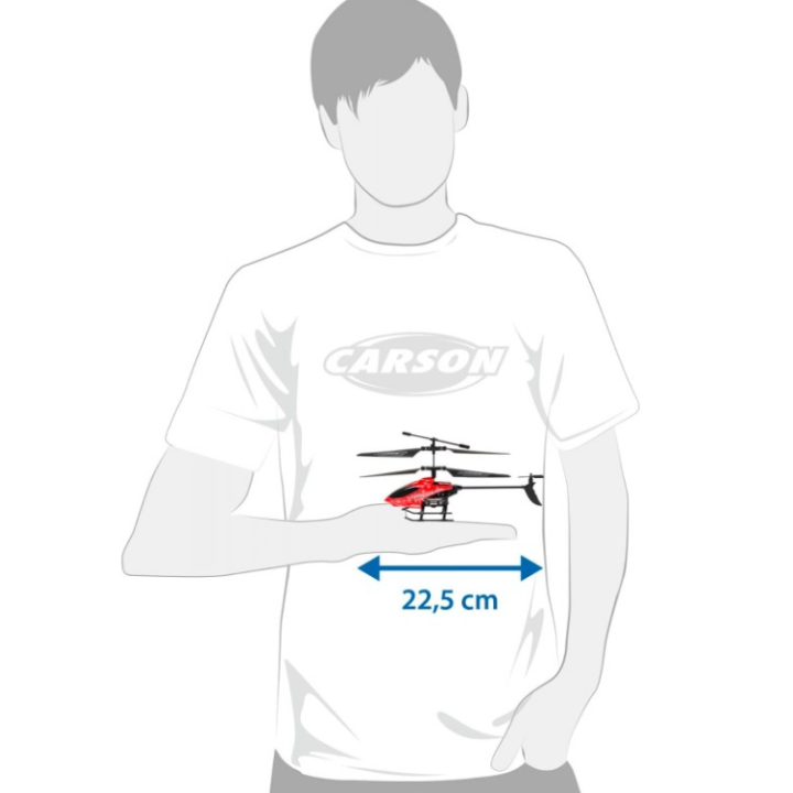Carson Starter Tyrann 230 IR 2Ch 100% RTF Rojo – Helicóptero RC principiante