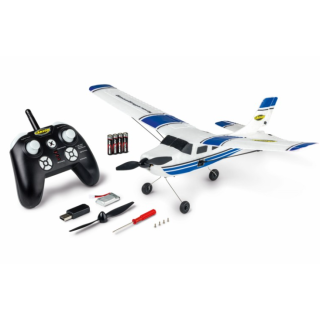 Carson RC Sports Airplane 2.4GHz 100% RTR Azul – Avión RC para principiantes
