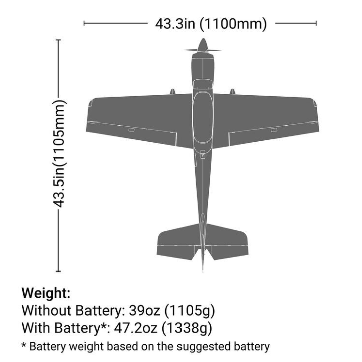 E-FLITE Sportix 1.1m BNF | Avión RC con SAFE y Spektrum