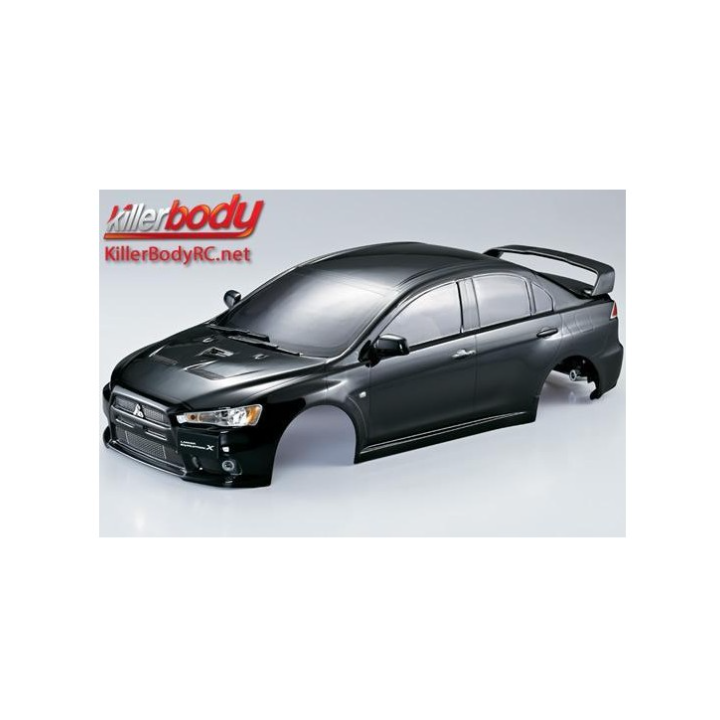 Killerbody Mitsubishi EVO X Clear Body – Carrocería RC 1:10 Transparente, Pintable y Lista para Montar
