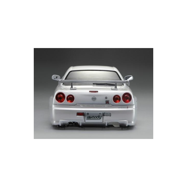 Killerbody Nissan Skyline R34 Clear Body – Carrocería RC 200mm Personalizable, Pintable y de Alta Calidad