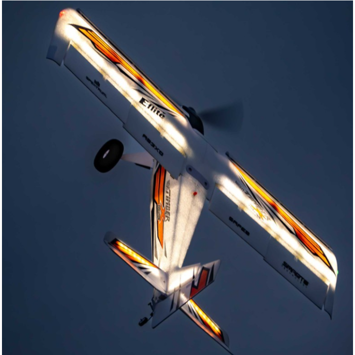 E-FLITE Night Timber X Evolution 1.2m BNF Basic | Avión RC con AS3X y SAFE Select