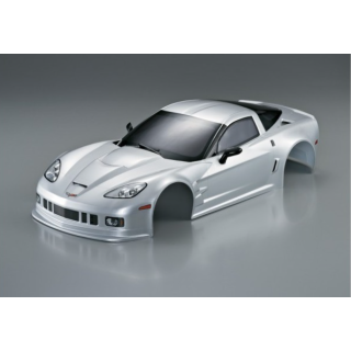 Killerbody Chevrolet Corvette GT2 "Silver" Finished Body 200mm – Carrocería RC Lista para Montar, Detallada y Aerodinámica