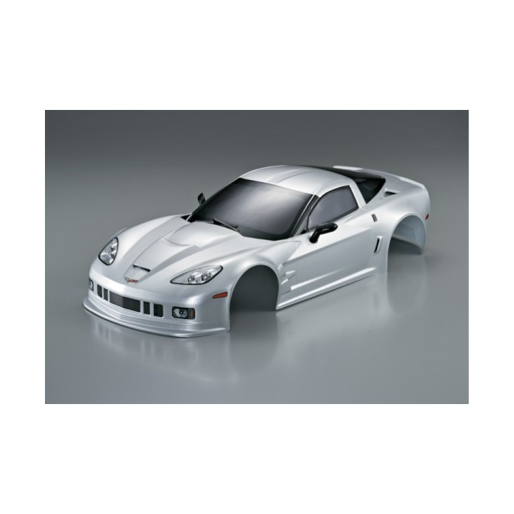 Killerbody Chevrolet Corvette GT2 "Silver" Finished Body 200mm – Carrocería RC Lista para Montar, Detallada y Aerodinámica