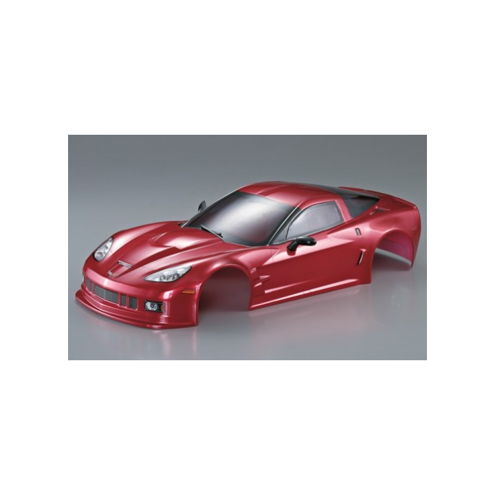 Killerbody Chevrolet Corvette GT2 "Dark Red" Finished Body 200mm – Carrocería RC Lista para Montar, Pintada y Decorada, Alta Dur