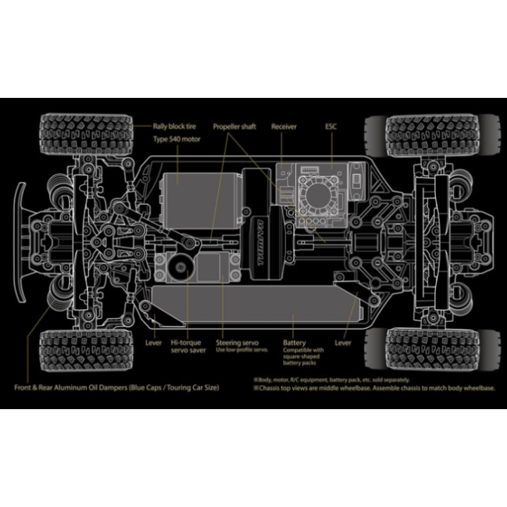 Tamiya XM-01 Pro Chassis Kit 1/10 | Chasis RC de Competición | A Todo Nitro