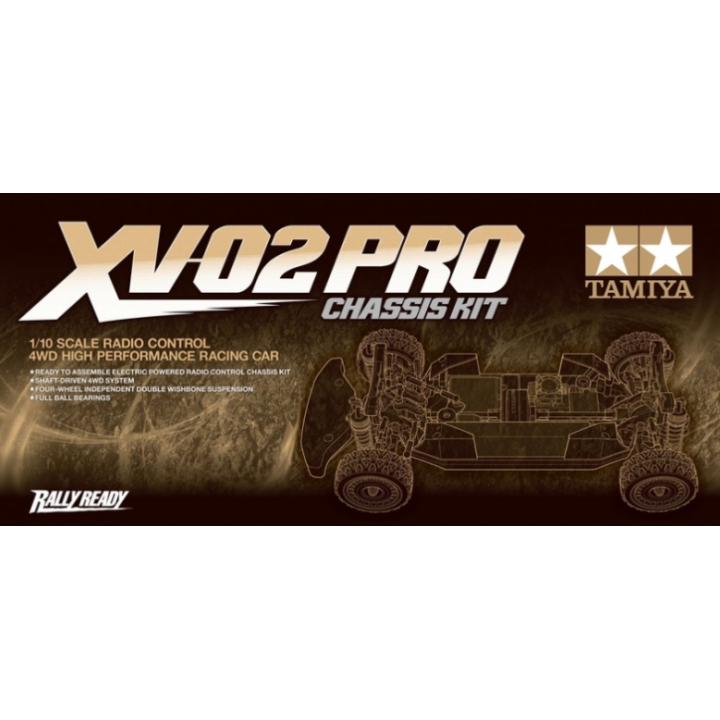 Tamiya XV-02 Pro Chassis Kit 1/10 | Chasis RC 4WD Rally y Pista | A Todo Nitro