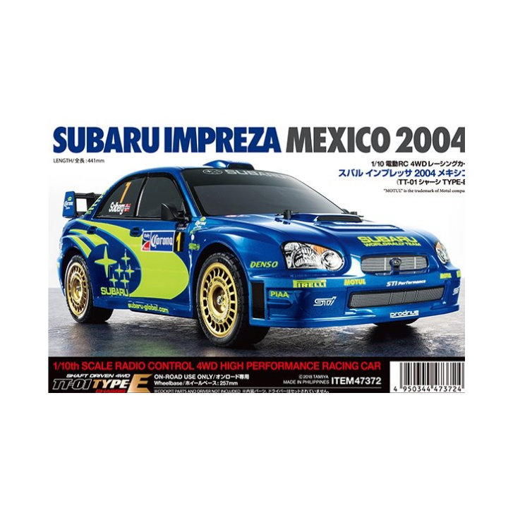 Tamiya TT-01E Subaru Impreza México 2004 1/10 RC – Chasis 4WD Eléctrico | A Todo Nitro