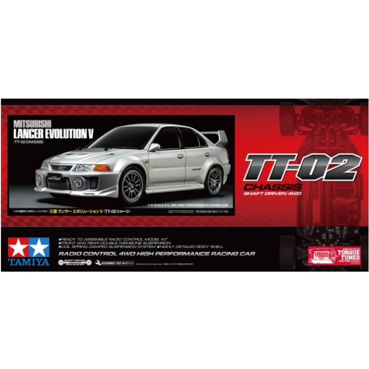 Tamiya TT-02 Mitsubishi Lancer Evo V 1/10 RC Rally Car – Chasis 4WD | A Todo Nitro