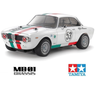 Tamiya MB-01 Alfa Romeo Giulia Sprint GTA Club Racer Painted Body 1/10 RC Kit Chasis