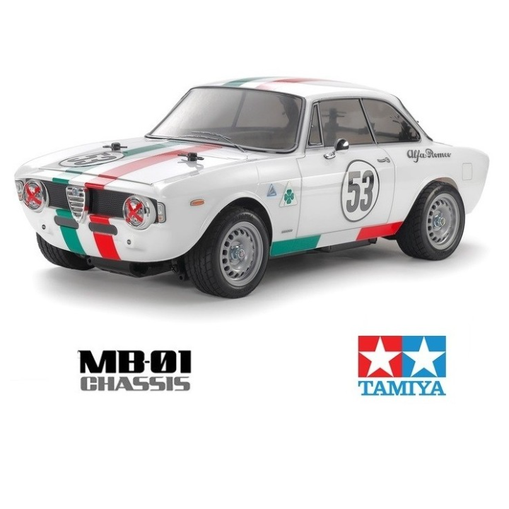 Tamiya MB-01 Alfa Romeo Giulia Sprint GTA Club Racer Painted Body 1/10 RC Kit Chasis