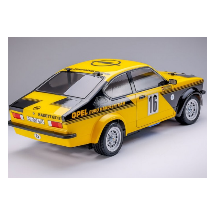 Tamiya MB-01 Opel Kadett GT/E 1/10: kit RC con carrocería clásica en policarbonato y chasis MB-01 modular. Un turismo alemán his