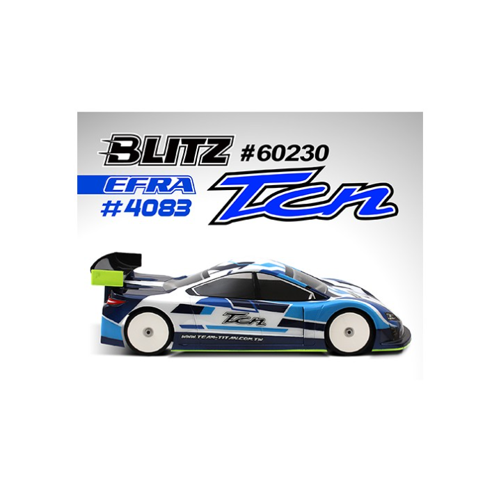 Blitz TCN Body Light 190mm 0.7 – Carrocería RC Touring Pintada y Decorada | A Todo Nitro