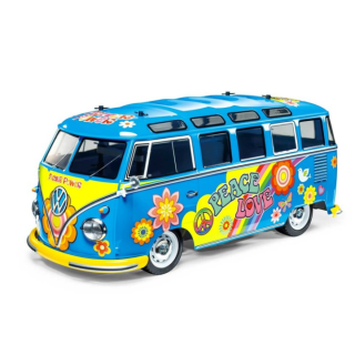 Tamiya M-05 VW Bus Type 2 (T1) Flower Power 1/10 | Kit RC hippie clásico