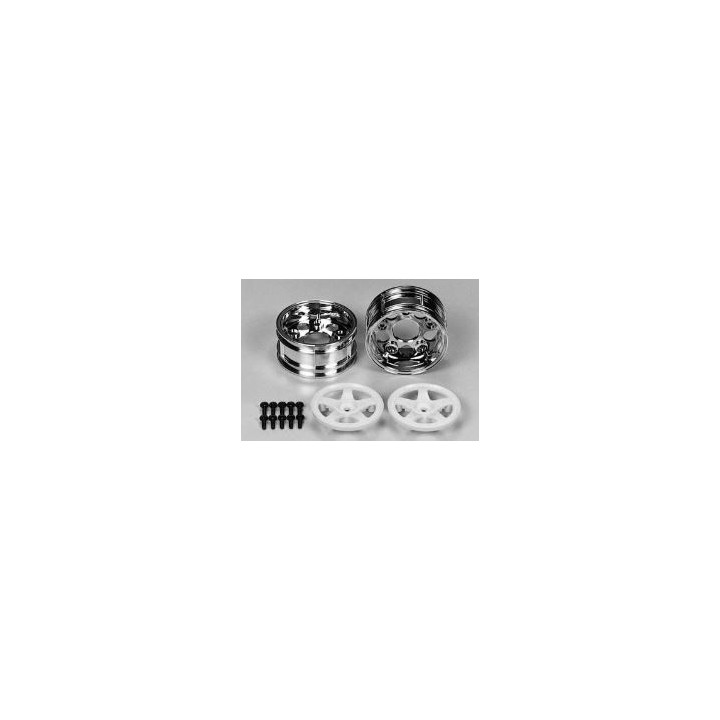 TAMIYA 5 Spoke 2-Piece Wheels – Llantas RC Deportivas y Resistentes